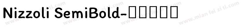 Nizzoli SemiBold字体转换